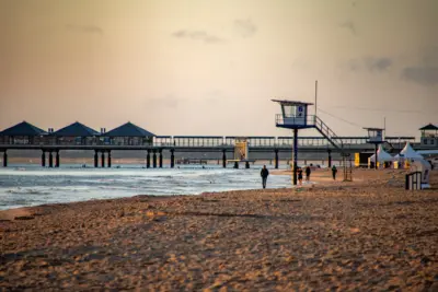 Blick zur Seebrücke in Heringsdorf am Morgen
